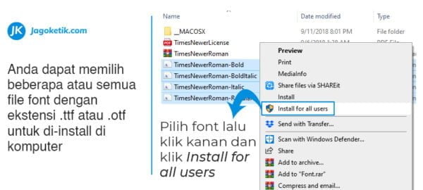 Cara Install Font di Komputer dengan Cepat dan Mudah - Jagoketik.com