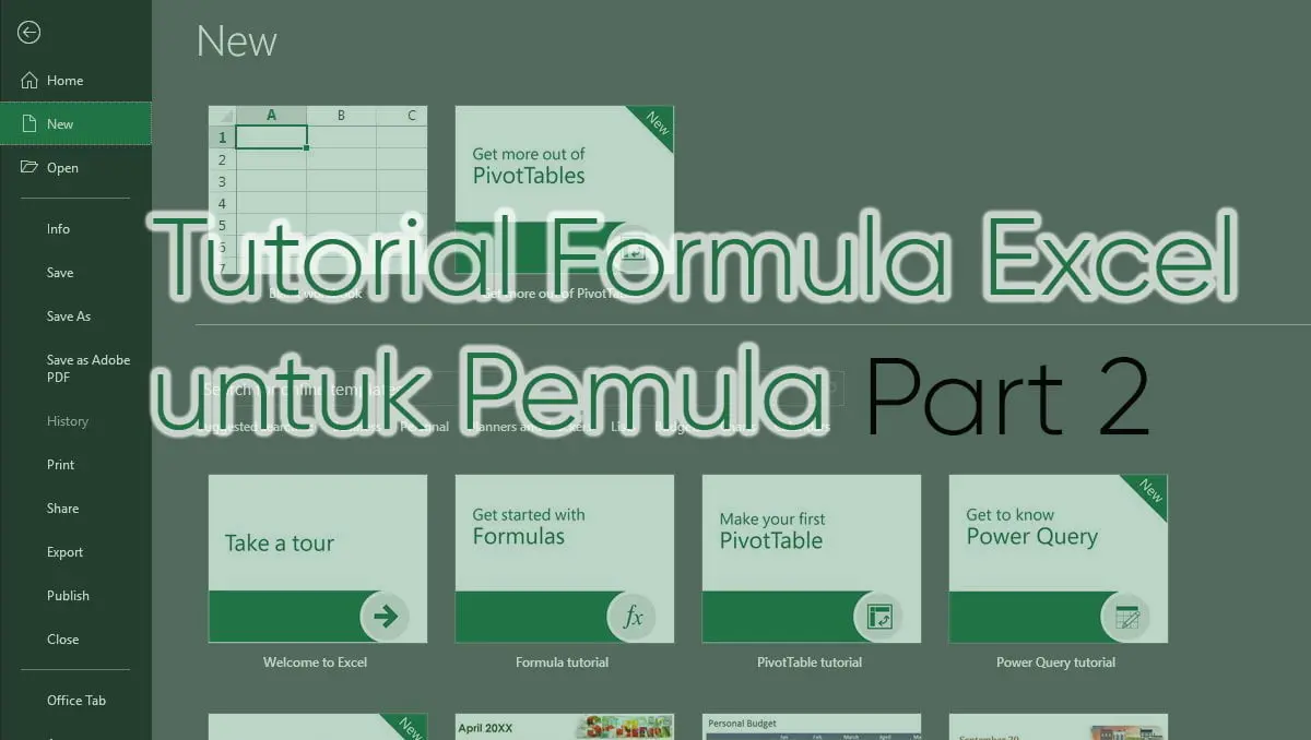 Tutorial Formula Excel untuk Pemula - Part 2