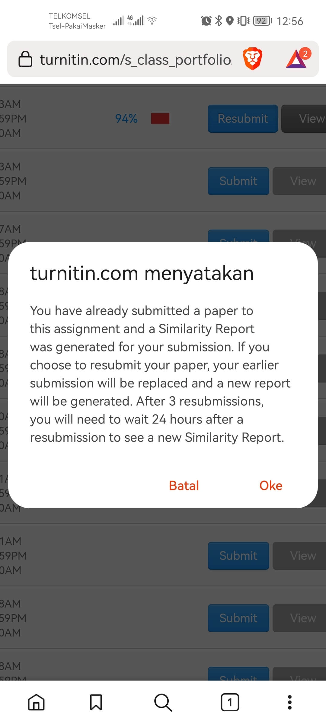 Tutorial Cara Cek Turnitin Online Menggunakan HP