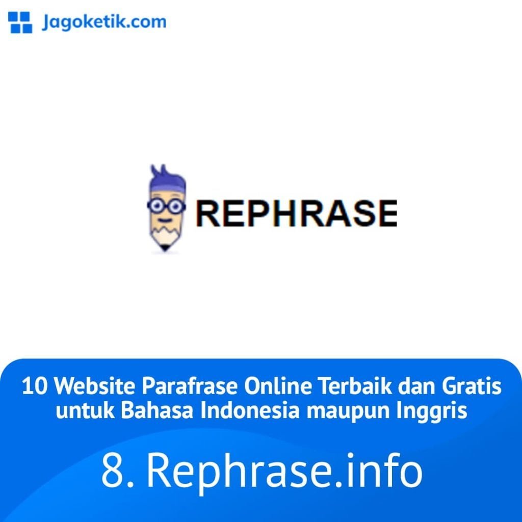 Situs web parafrase online terbaik dan gratis - Rephrase.info