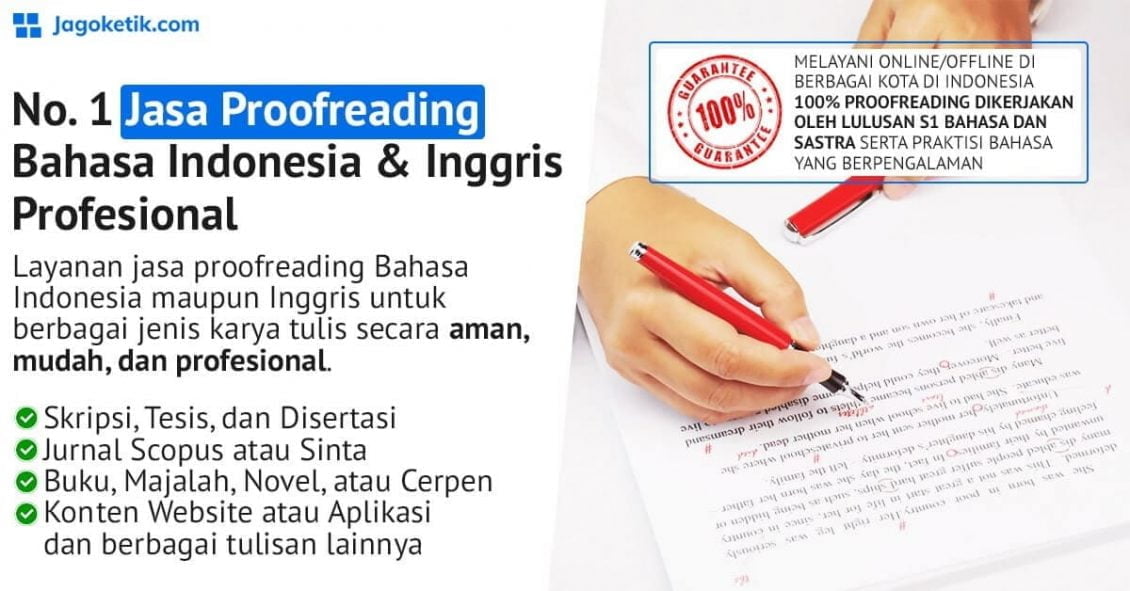 Jasa proofreading Bahasa Indonesia dan Inggris Murah Profesional