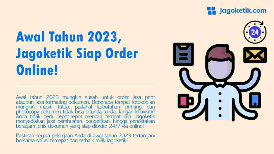 Awal Tahun 2023, Jagoketik Siap Order Online! - Jagoketik.com