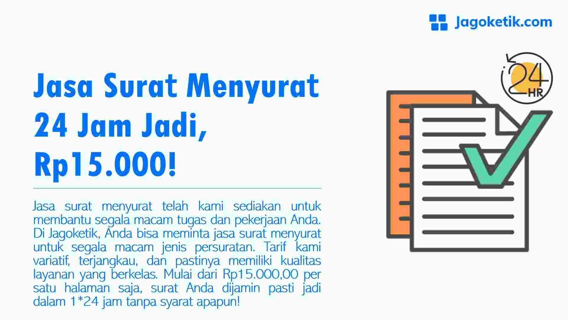 Jasa Surat Menyurat 24 Jam Jadi Rp15000 7831