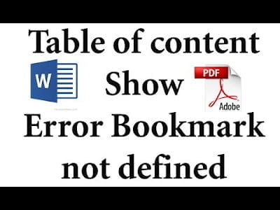 Cara Mengatasi Error Bookmark not Defined dengan Mudah