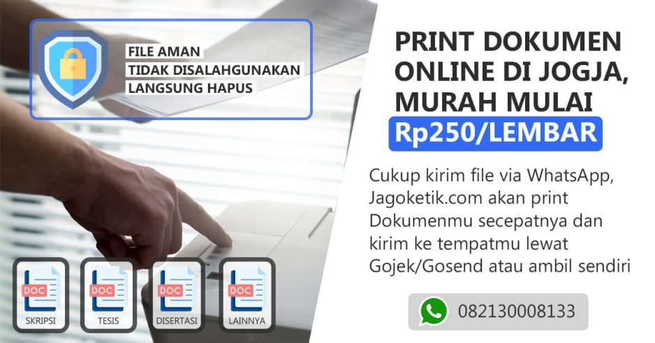 Tempat Print Murah di Jogja Mulai Rp250, Bisa Online!