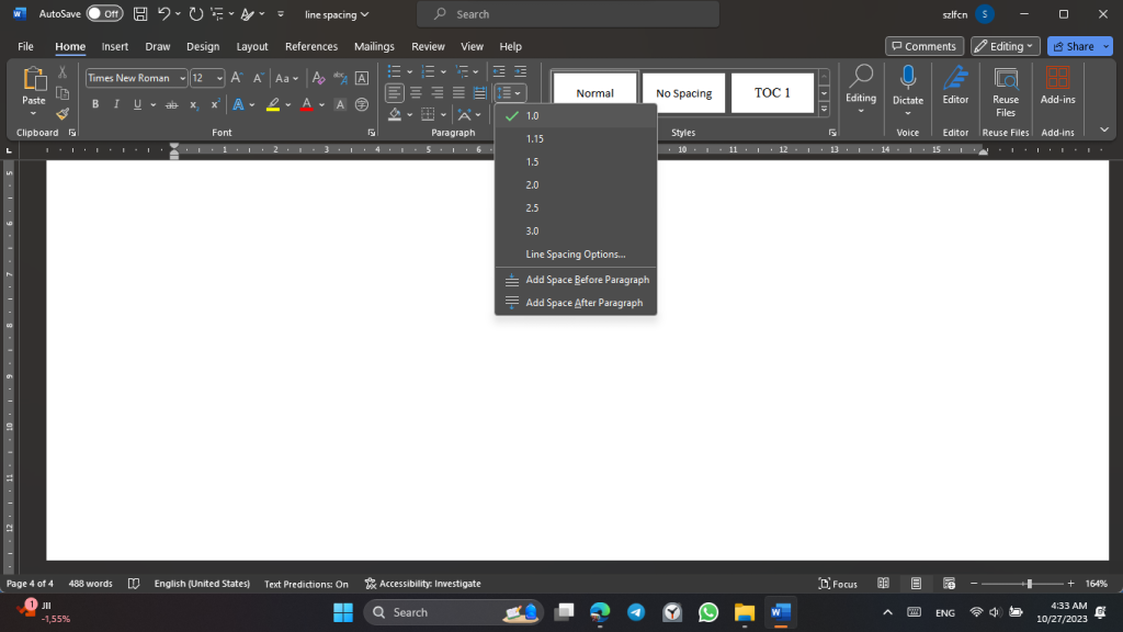 Panduan Lengkap Menggunakan Line Spacing Dan Before/After