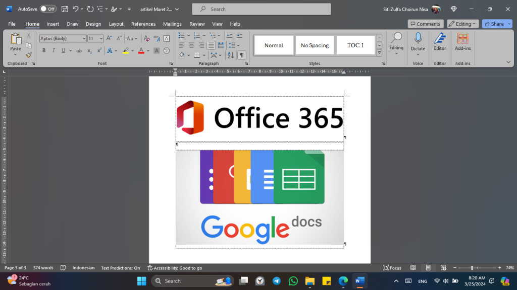 Keuntungan Menggunakan Microsoft Office 365 dan Perbandingannya dengan Google Docs