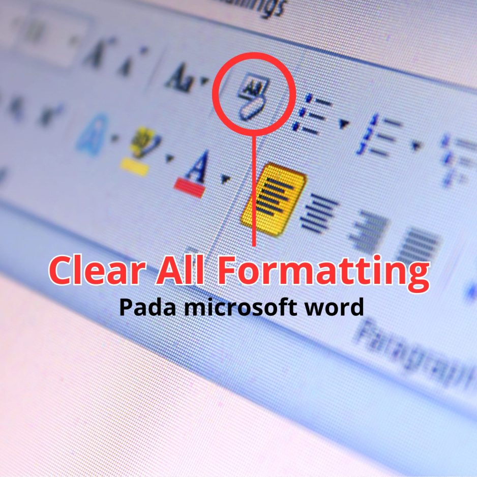 Mengenal Menu Clear All Formatting Pada Microsoft Word