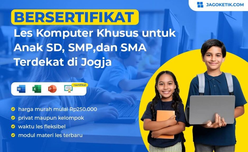 Les Komputer Anak SD, SMP, dan SMA Terdekat di Jogja