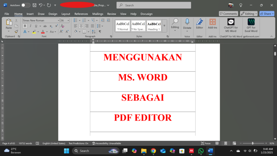 Menjadikan Microsoft Word sebagai PDF Editor: Solusi Praktis untuk Mengedit PDF