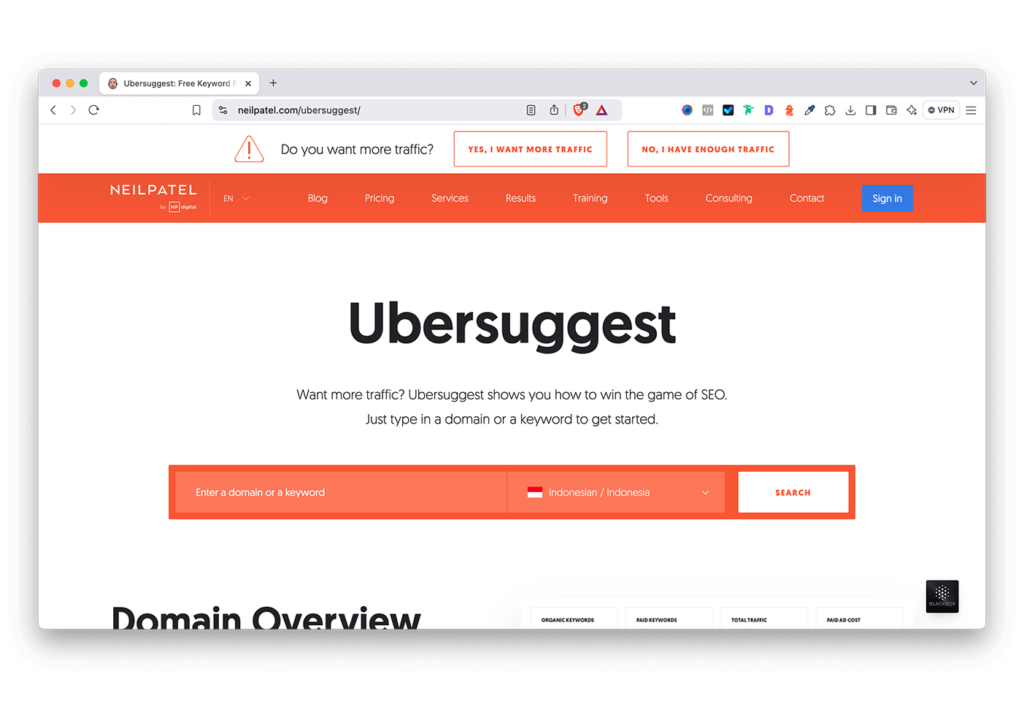 Ubersuggest