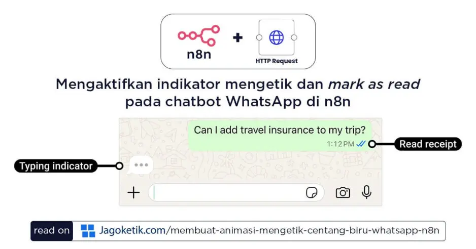 Mengaktifkan Indikator Mengetik & Centang Biru WhatsApp di n8n