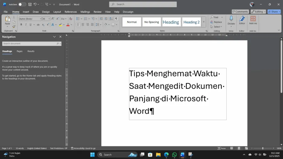 Tips Menghemat Waktu Saat Mengedit Dokumen Panjang di Microsoft Word