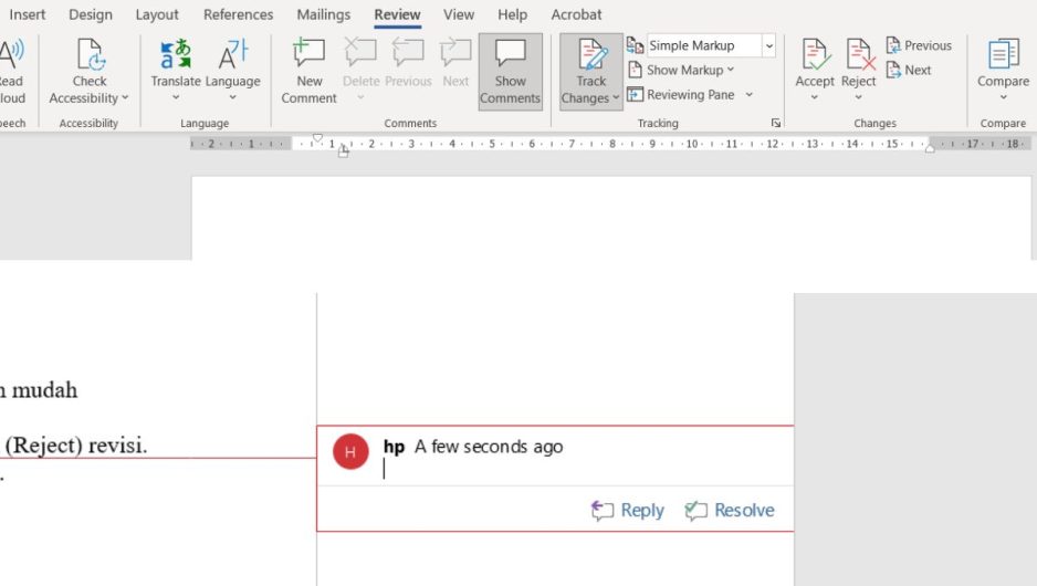 Review Track Changes dan Comments: Fitur Wajib untuk Kolaborasi Tim